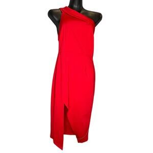 Ario Collection Los Angeles Red One Shoulder Lily Dress - Size Large
